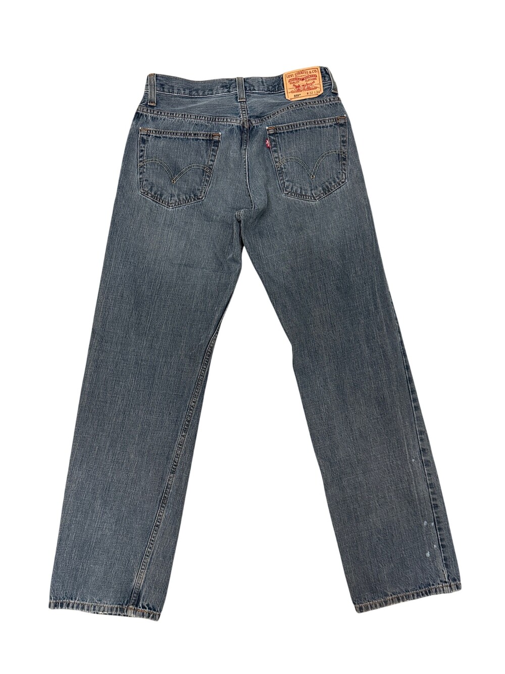 Levis 559 Jeans Mens 32x33 Blue bootcut Paint Splatter faded Distressed Denim